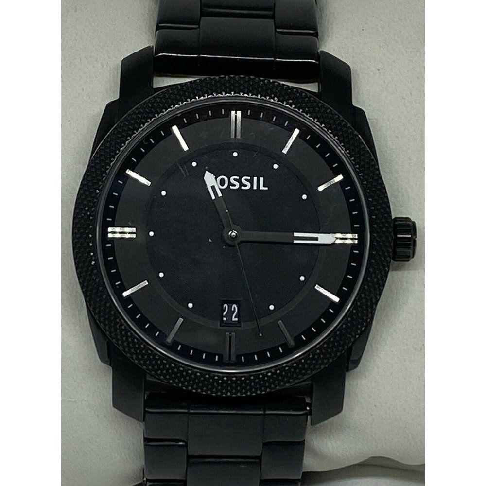 Fossil FS4775 Men's Black Stainless Steel Analog B